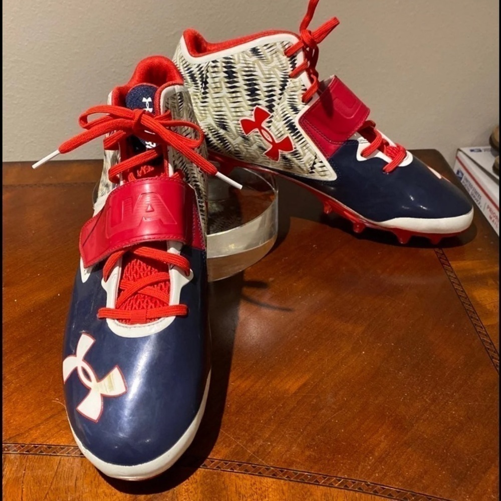 Under Armour Shoes New Ua
Under Armour Cleats Mens Size
13 Red White Blue EUC